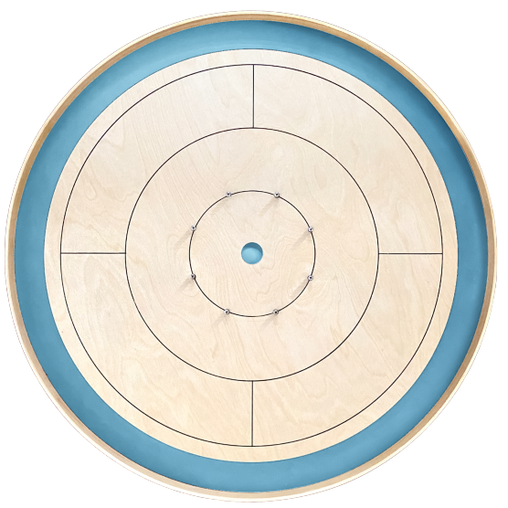 Crok Shop Original Tournament Crokinole Board Bundle - Aqua