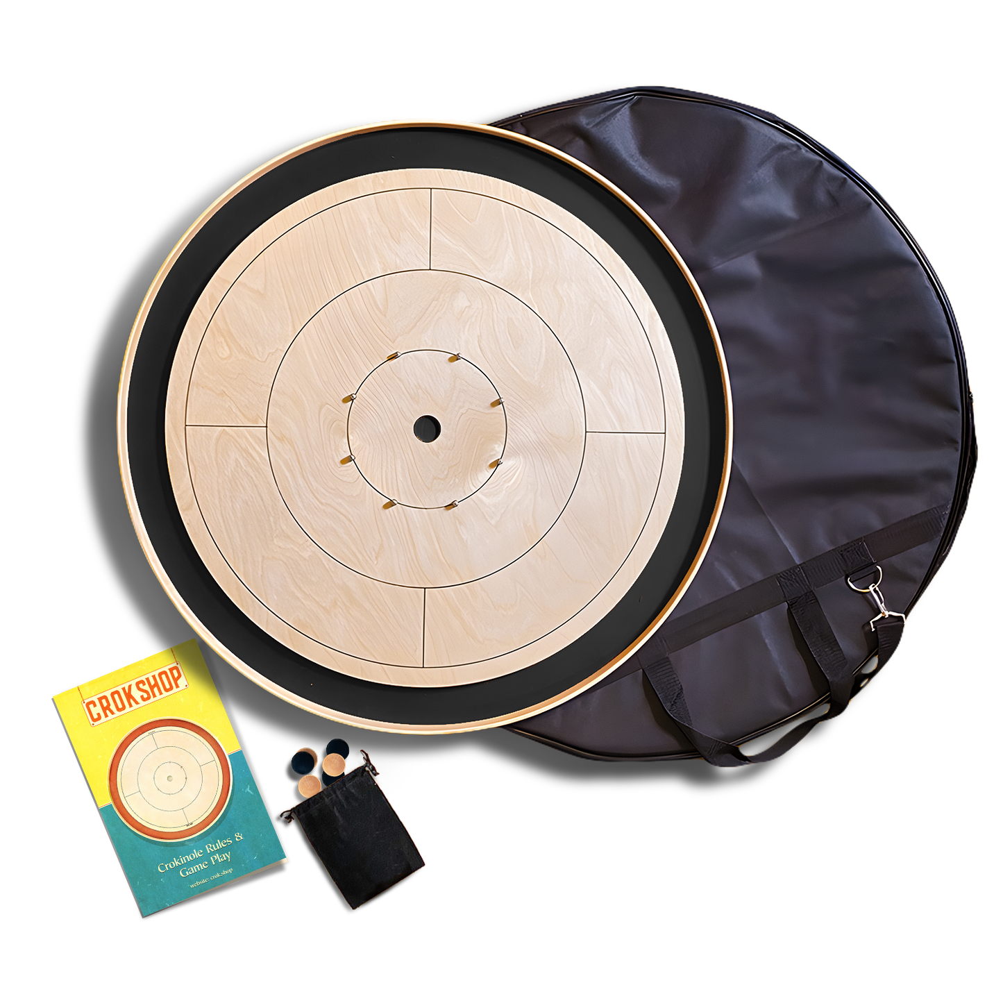 Crok Shop Crokinole Original Tournament Board Bundle
