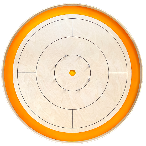 Crok Shop Original Tournament Crokinole Board Bundle - Orange