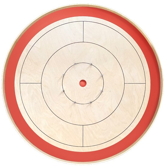 Crok Shop Original Tournament Crokinole Board Bundle - Red