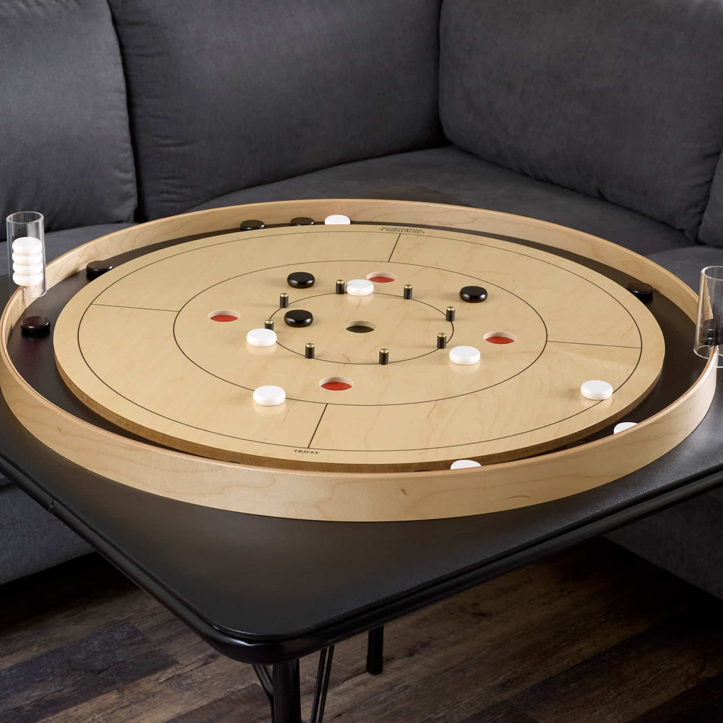 Tracey 5 Hole Crokinole Board Bundle