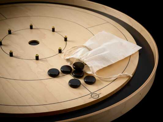 Black Tournament Crokinole Board Bundle from Tracey Boards