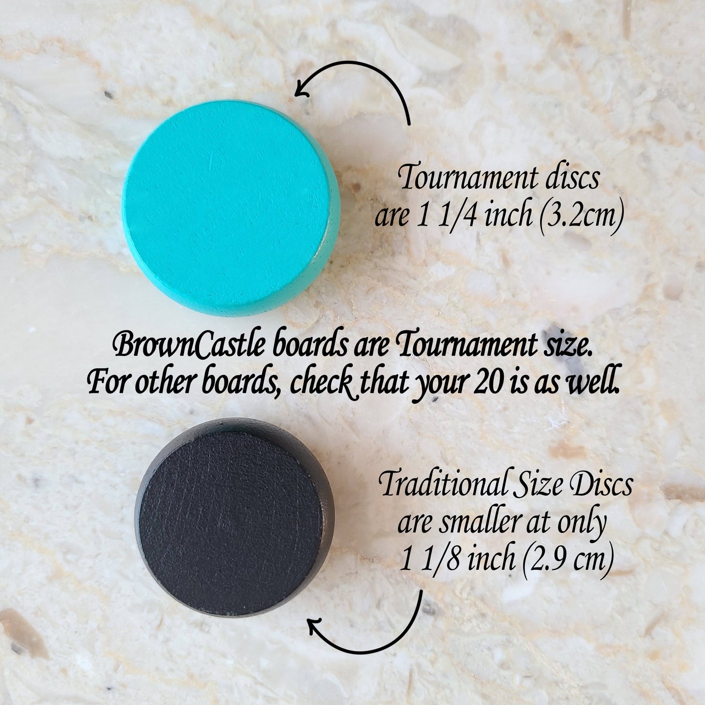 Premium Glazed Crokinole Discs, With Hard Carry Case (13 Discs)