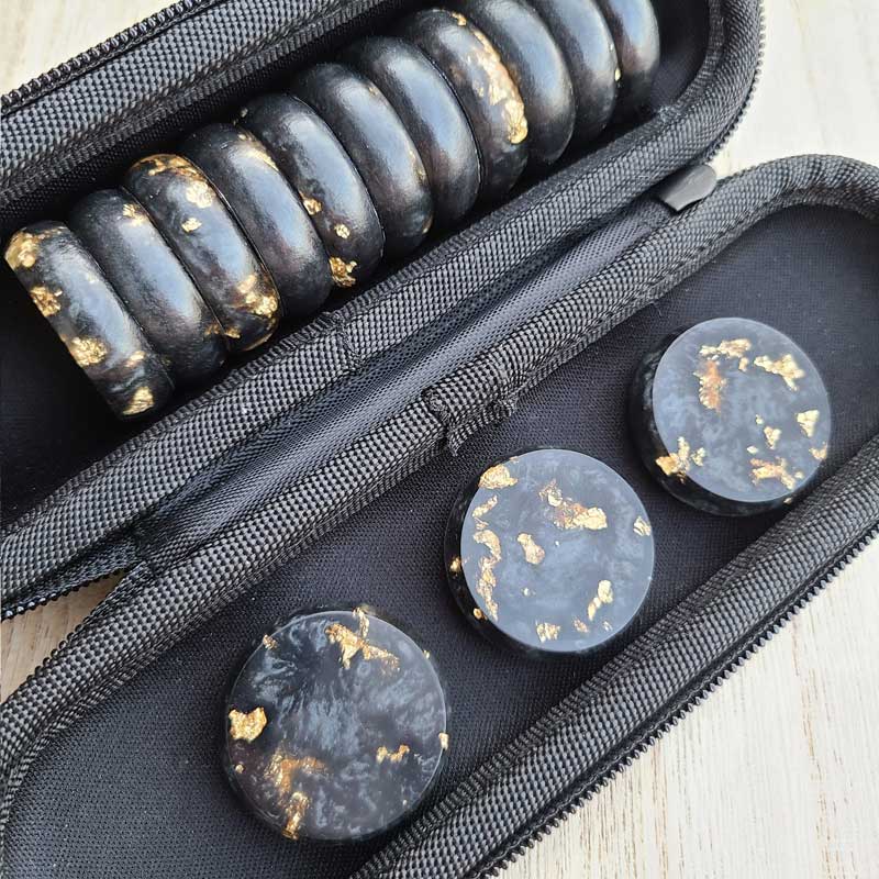 Resin Crokinole Discs, Gilded