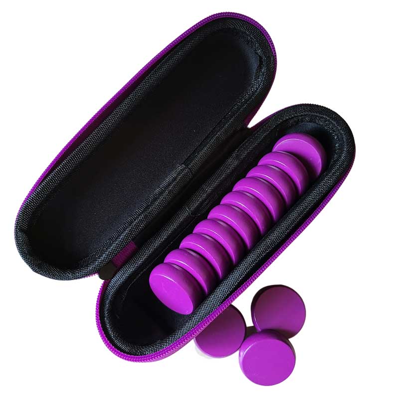 Premium Glazed Crokinole Discs, With Hard Carry Case (13 Discs)