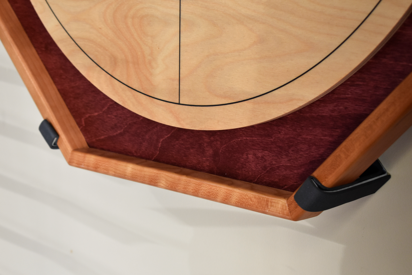 Crokinole Board Wall Mounting Brackets (Black)