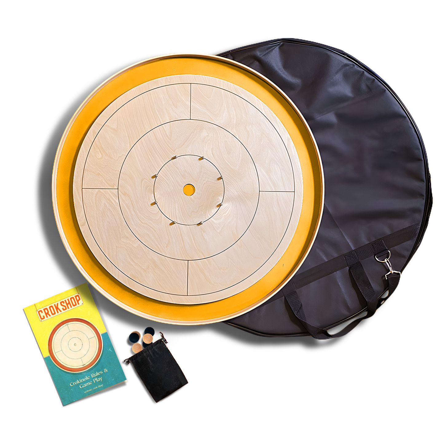 Crok Shop Original Tournament Crokinole Board Bundle - Discounted!