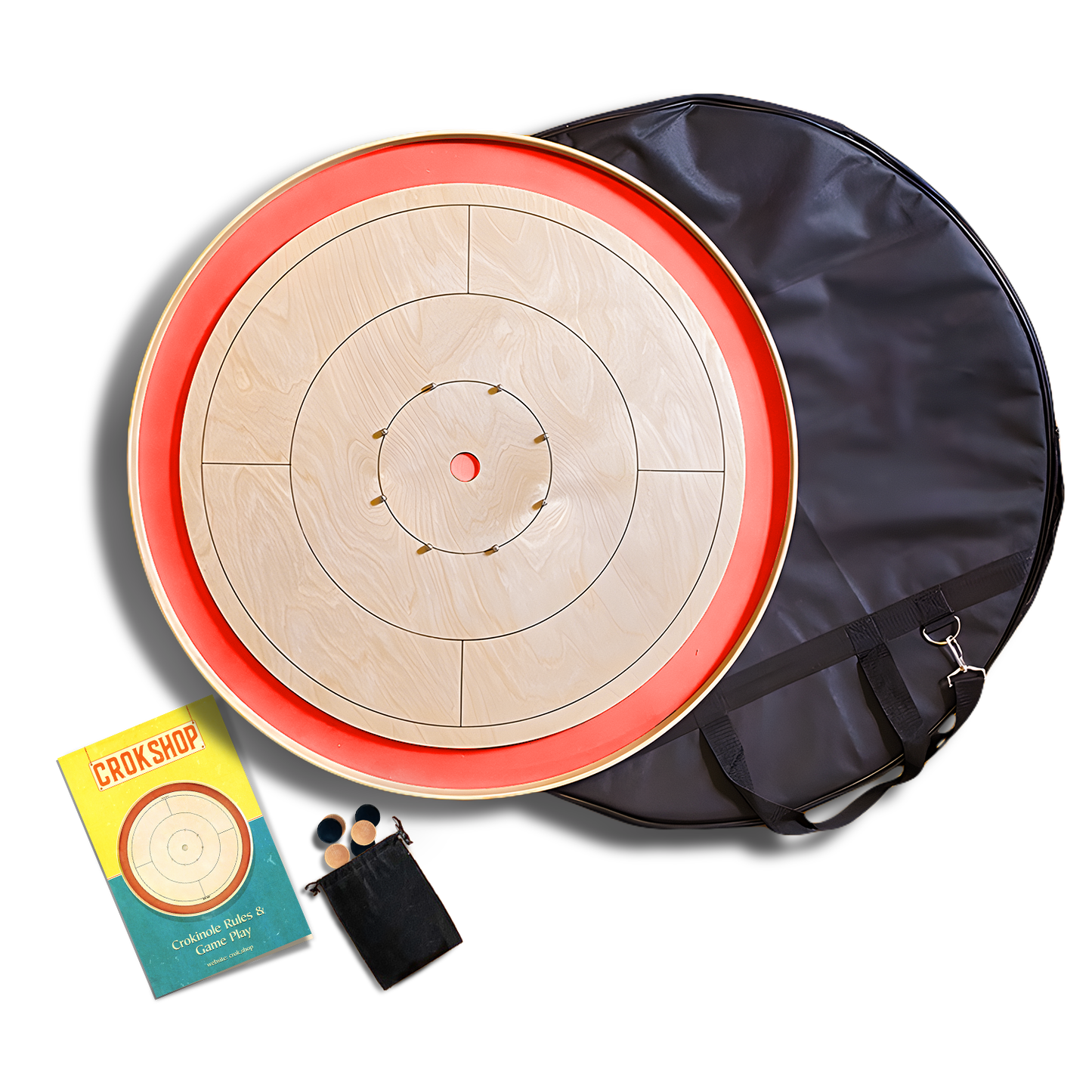 Crok Shop Original Tournament Crokinole Board Bundle - Discounted!