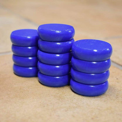 Crokinole Canada Crokinole Pieces No Pouch 13 Blue Tournament Size Crokinole Discs (Half Set)