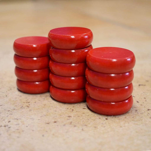 Crokinole Canada Crokinole Pieces No Pouch 13 Red Tournament Size Crokinole Discs (Half Set)