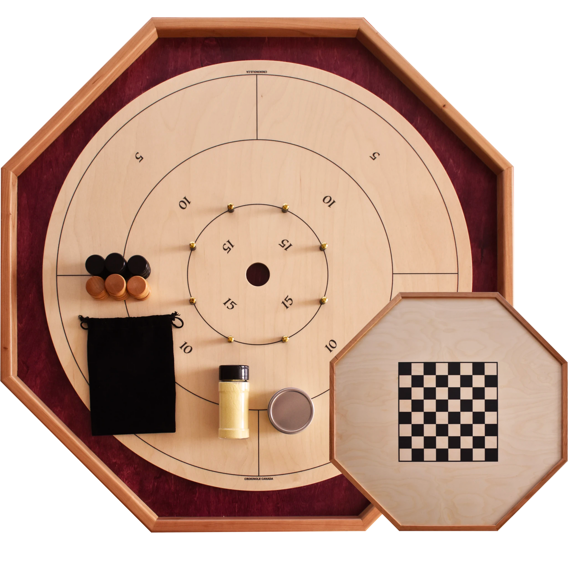 The Baltic Bircher Crokinole Board Bundle (With Numbers)